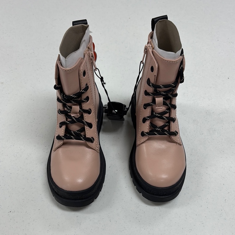 Girl’s Pink Lace-Up Boots